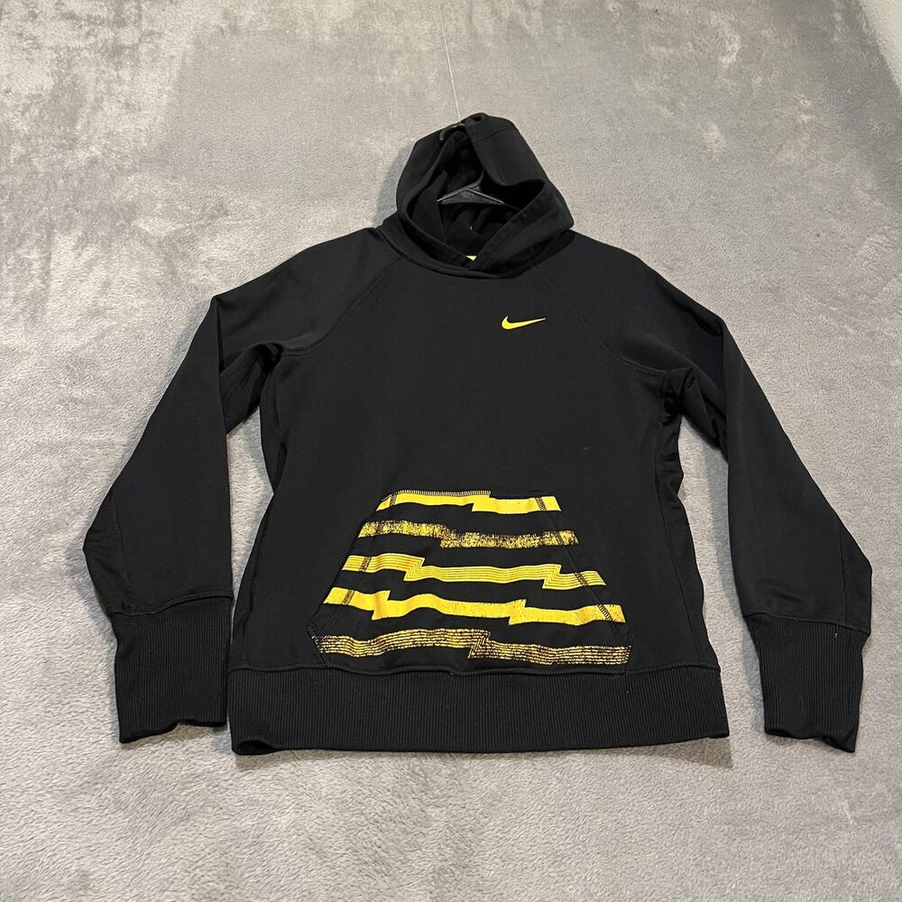 Nike Therma-Fit Livestrong Hoodie Womens Medium Black Graphic Pullover